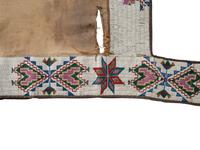 Northern Plains Beaded Hide and Canvas Saddle Blanket