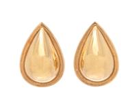 A Pair of 14 Karat Gold Earlips, M&J Savitt,