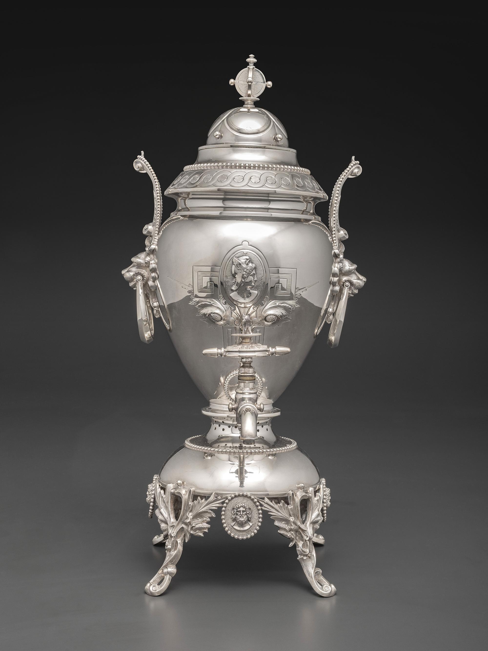 An American Silver Hot Water Urn