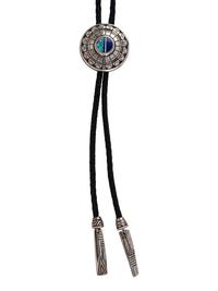Sterling Silver Bolo Tie, with Turquoise and Lapis Inlay