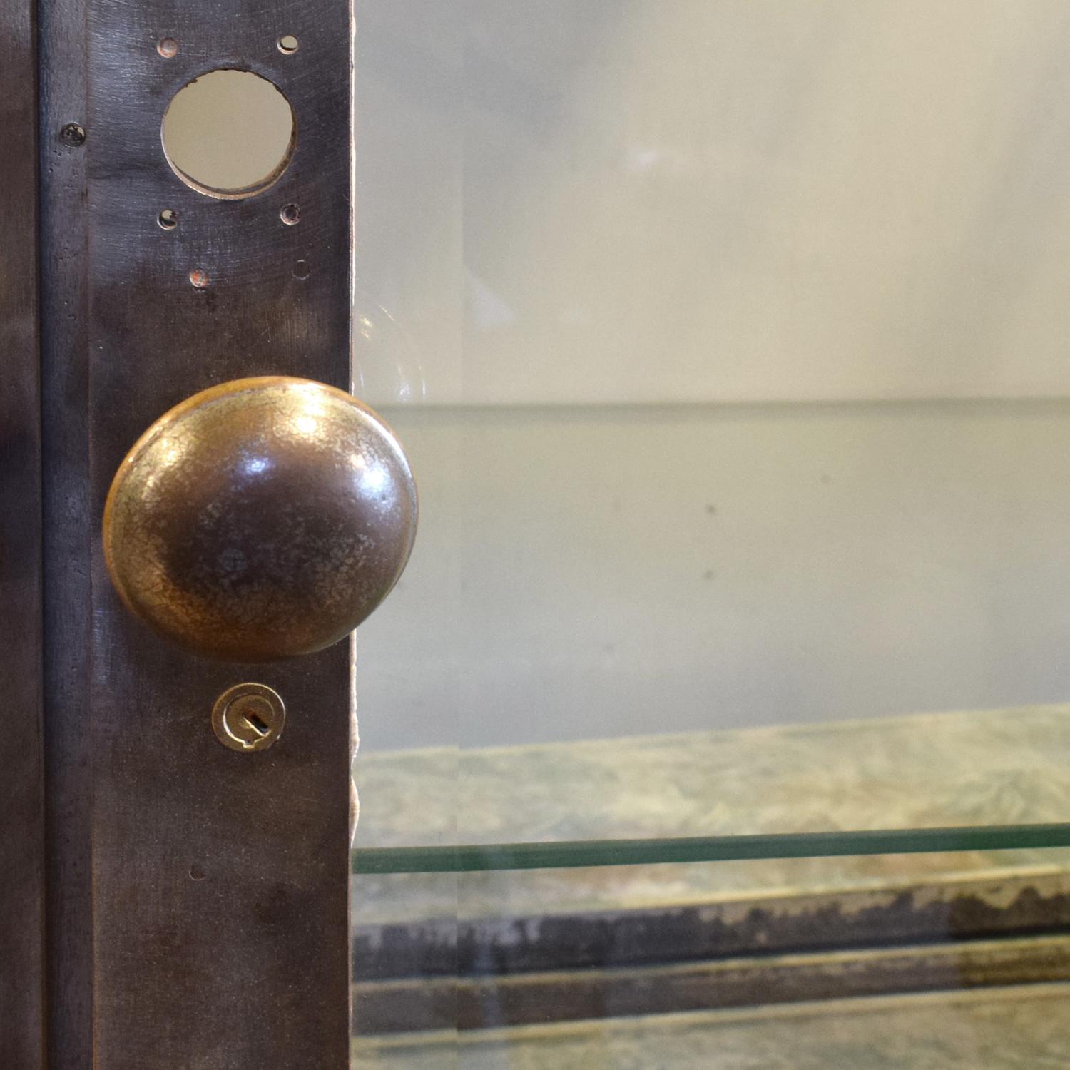 A Two Door Metal Medicine Cabinet 40.5" W x 18.5" D x 67.25" H — United States, 20th Century