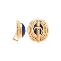 YELLOW GOLD AND LAPIS LAZULI EARCLIPS