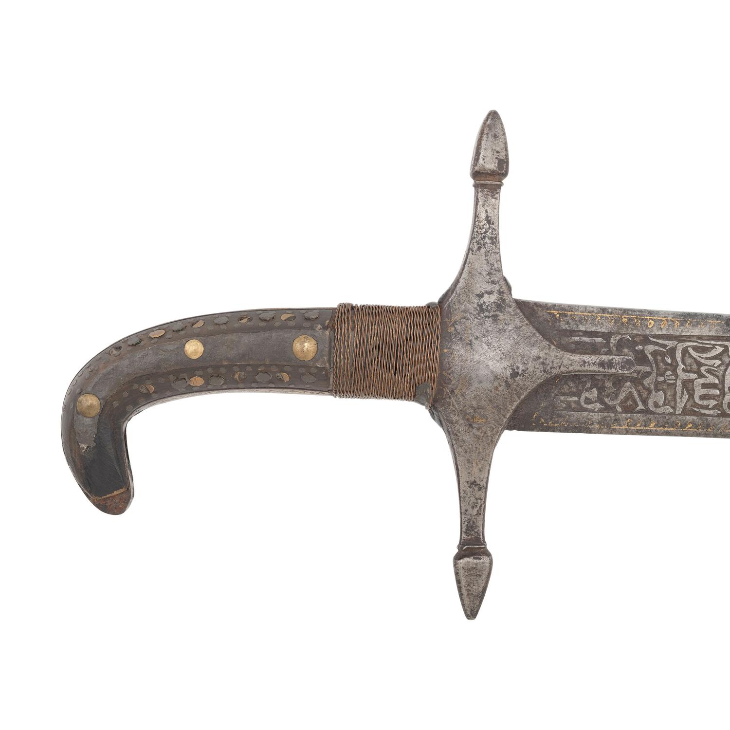 Decorated Ottoman Kilij or Pala with Wootz Steel Blade