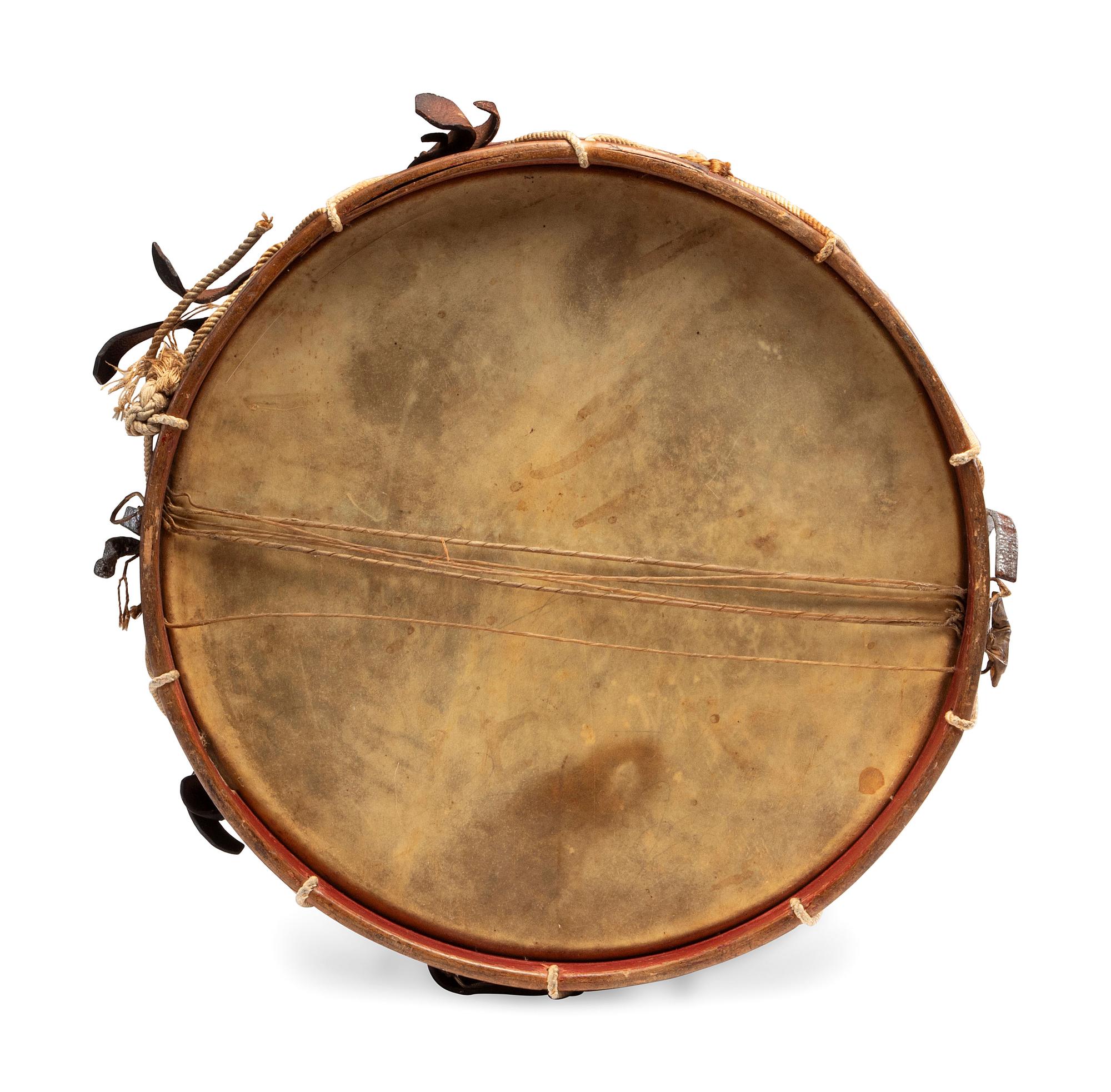 A War of 1812 Painted Militia Drum