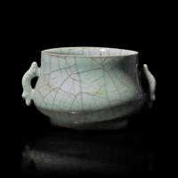 A Chinese Guan- Style Censer — 仿官窯雙魚耳爐
