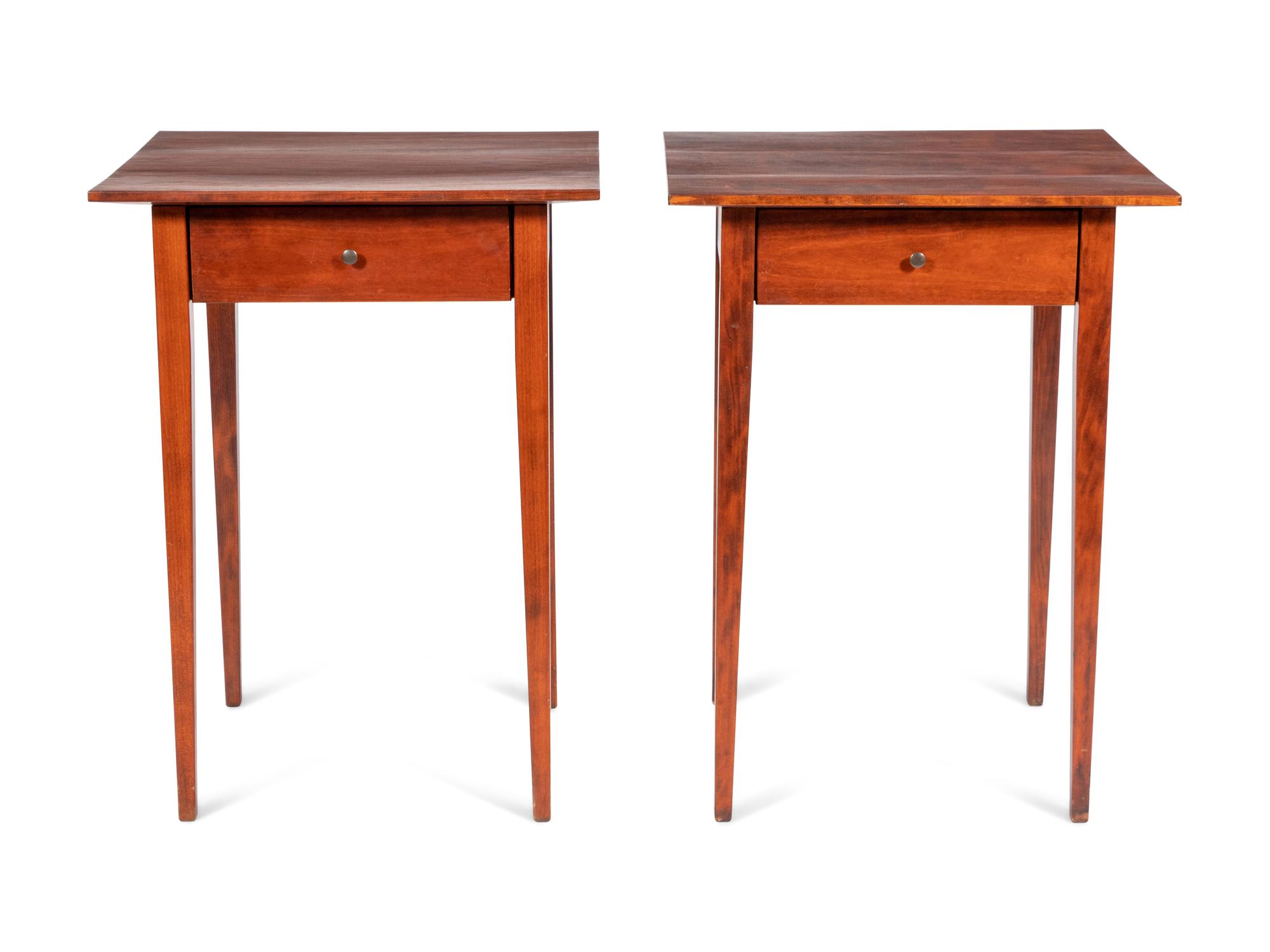 A Pair of Cherrywood Side Tables by Rob Roy