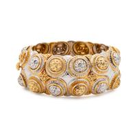 BICOLOR GOLD BANGLE BRACELET