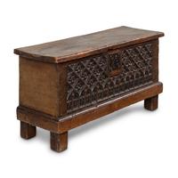 A Gothic Carved Walnut Chest