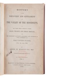 MONETTE, John W. History of the Settlement of the Valley of the Mississippi .