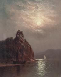 Attributed to Charles Henry Gifford, (American, 1839-1904), Moonlit Ships