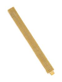 YELLOW GOLD MESH BRACELET