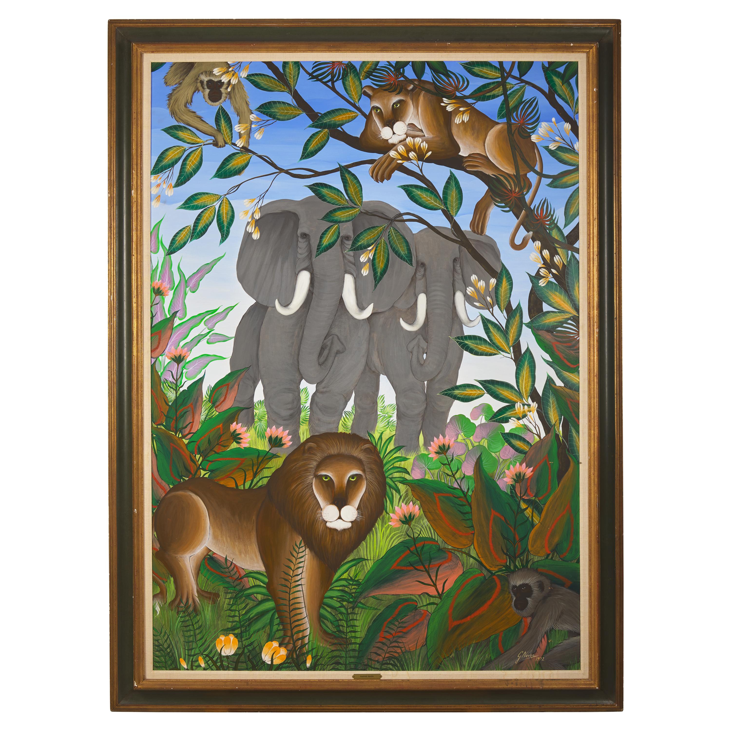 Gustavo Novoa (Chilean, b. 1941) — Jungle Creatures, 1972