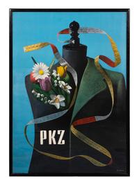 A Collection of Six Vintage Advertising Posters for the Swiss Clothing Company PKZ