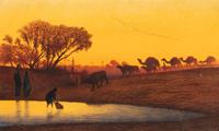 The Watering Hole at Sunset