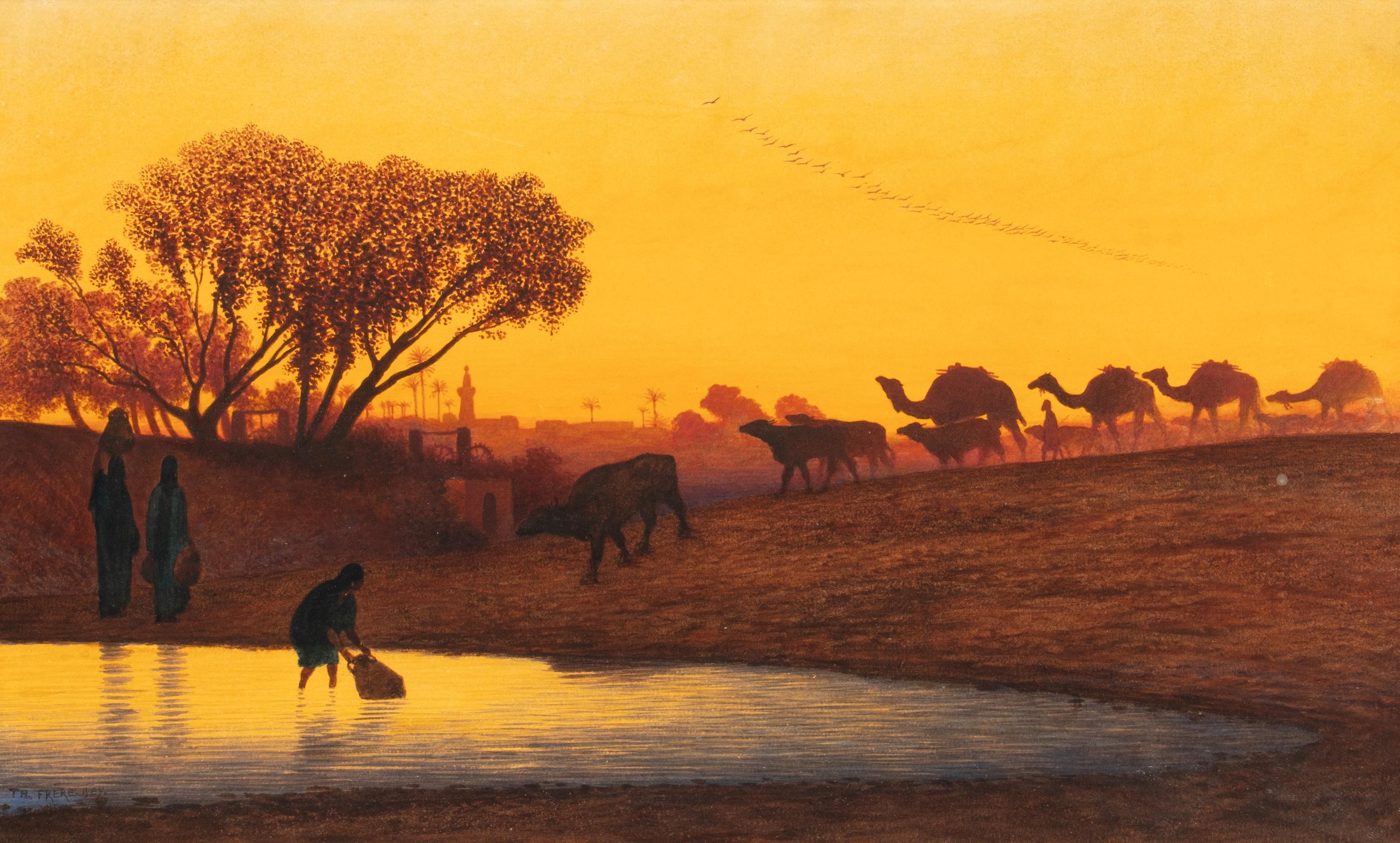 The Watering Hole at Sunset