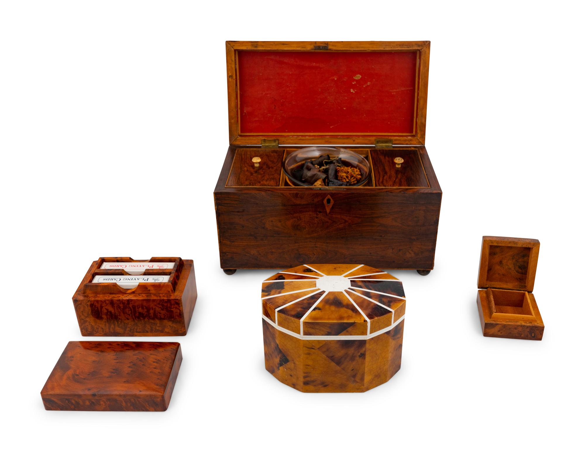 A Collection of Four English Boxes — 19TH/20TH CENTURY