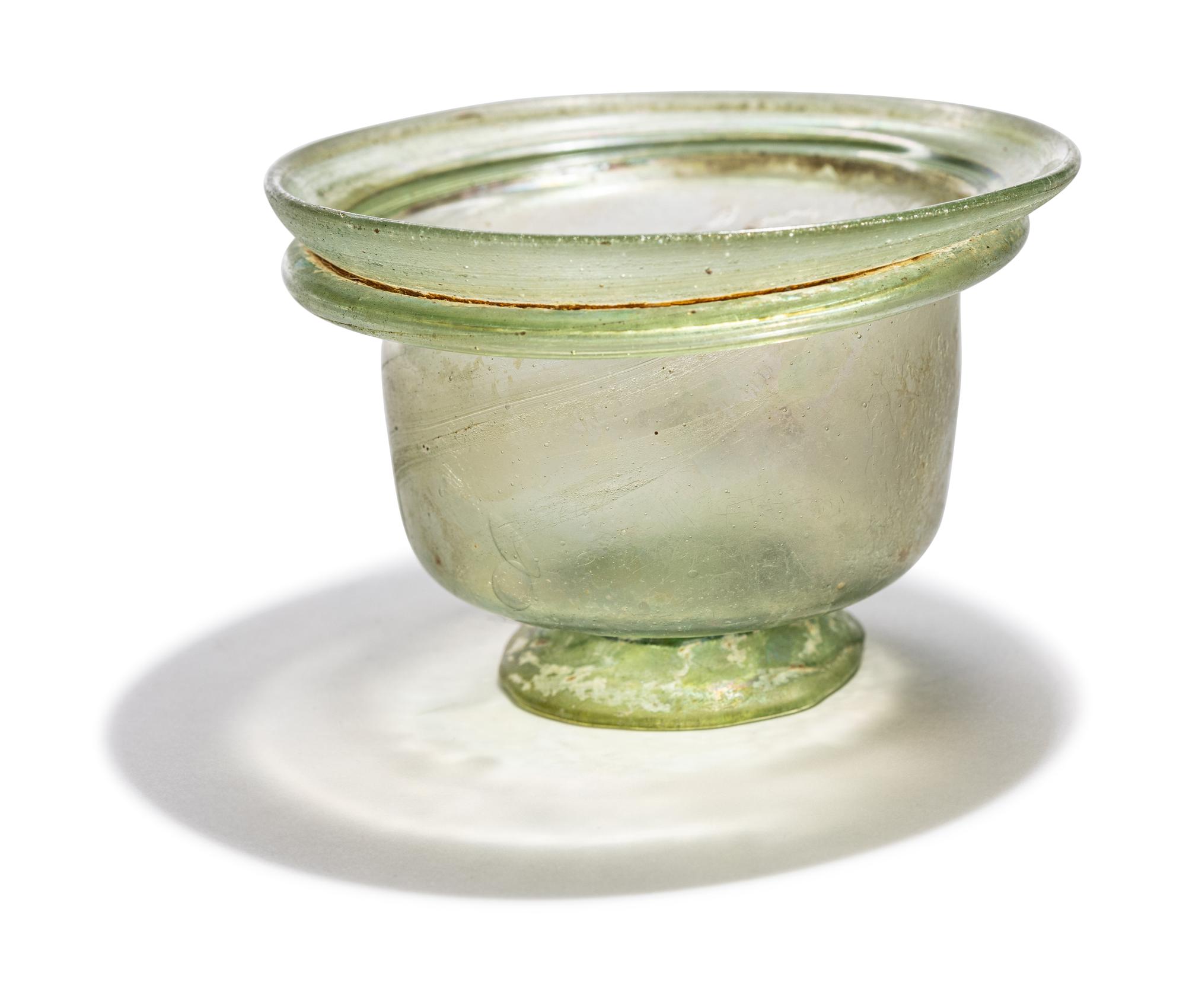 A Roman Green Glass Bowl