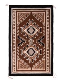 Navajo Two Grey Hills Pattern Weaving / Rug
