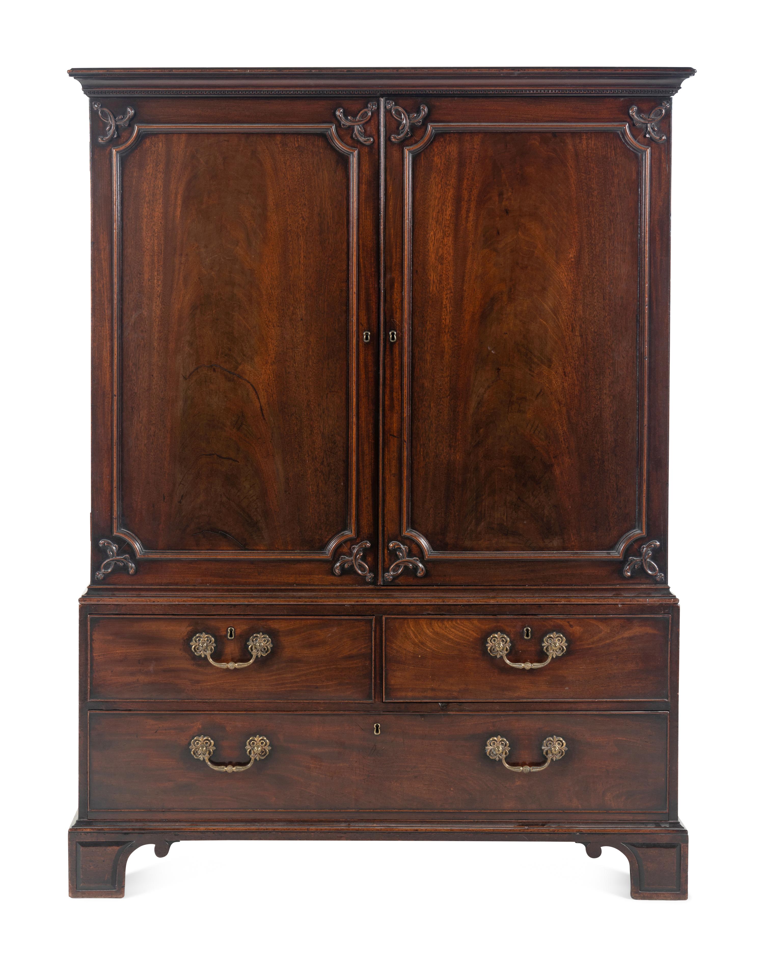 A George III Mahogany Linen Press