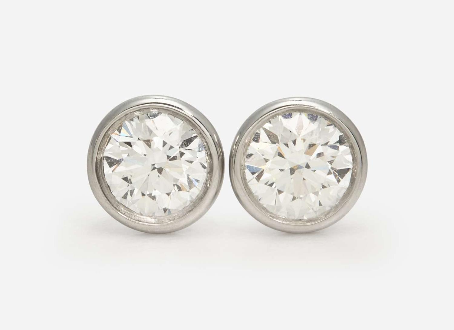 A Pair of Elsa Peretti for Tiffany & Co. Diamond Studs