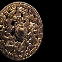A Eurasian Gilt-Bronze Openwork Roundel