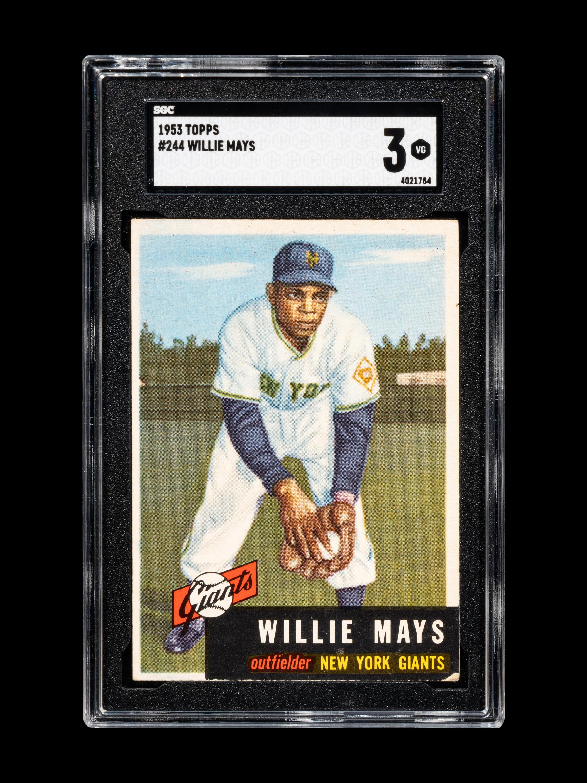 A 1953 Topps Willie Mays Baseball Card No. 244 (SGC 3 VG)