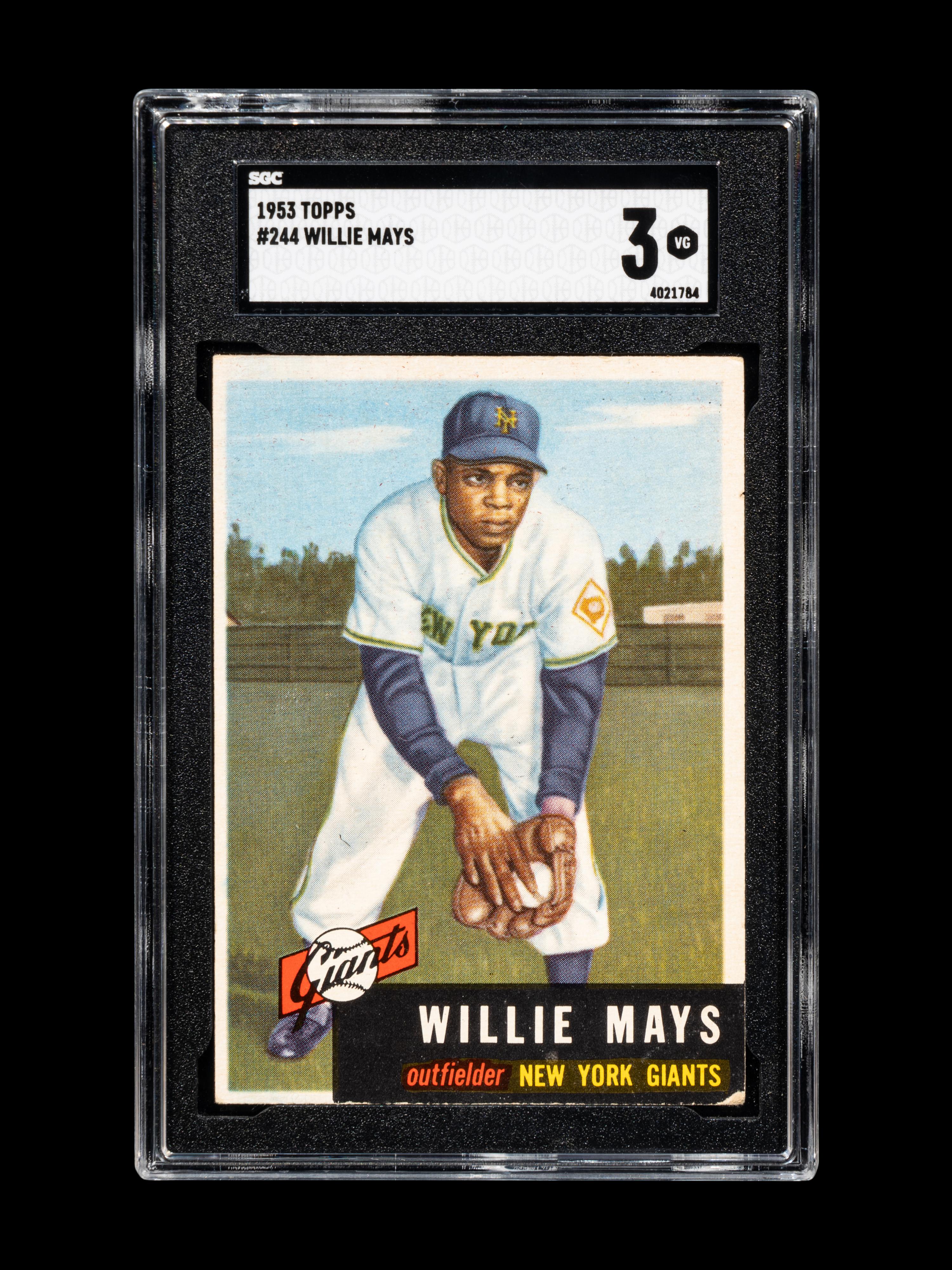 A 1953 Topps Willie Mays Baseball Card No. 244 (SGC 3 VG)