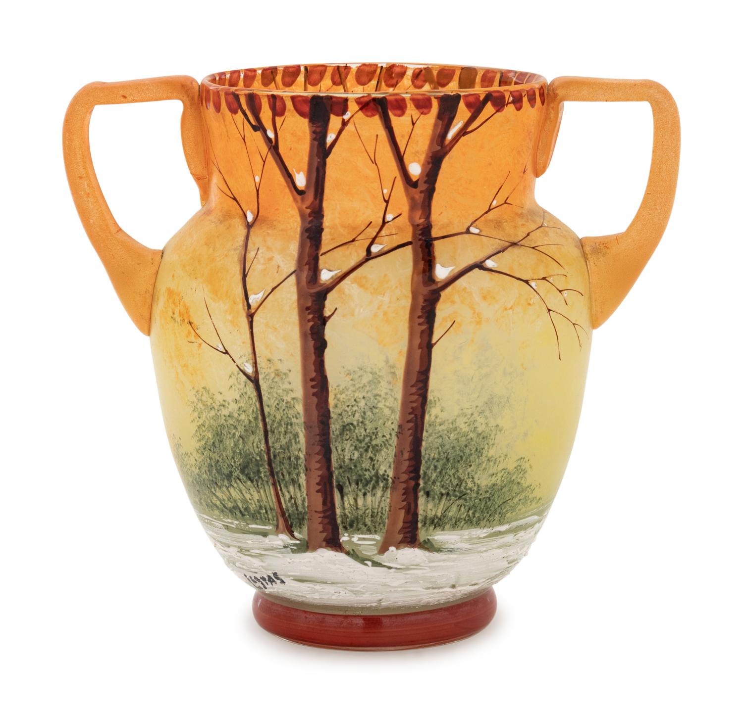 Two-Handled Scenic Vase