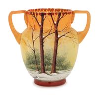 Two-Handled Scenic Vase