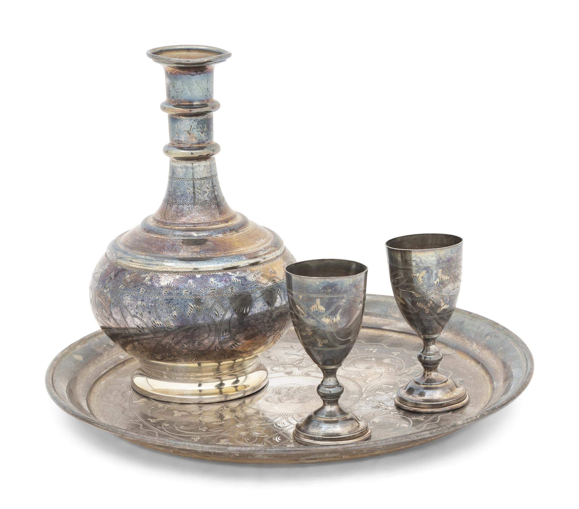 An Eastern European Silver Drink Service