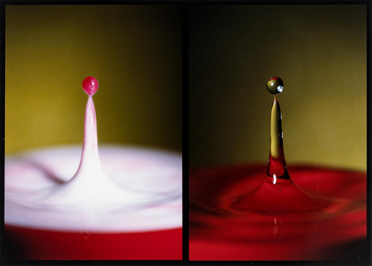 Harold Eugene Edgerton (1903-1990) Two Drops (Cranberry Juice into Milk, Water into Water – 1 microsecond), 1978