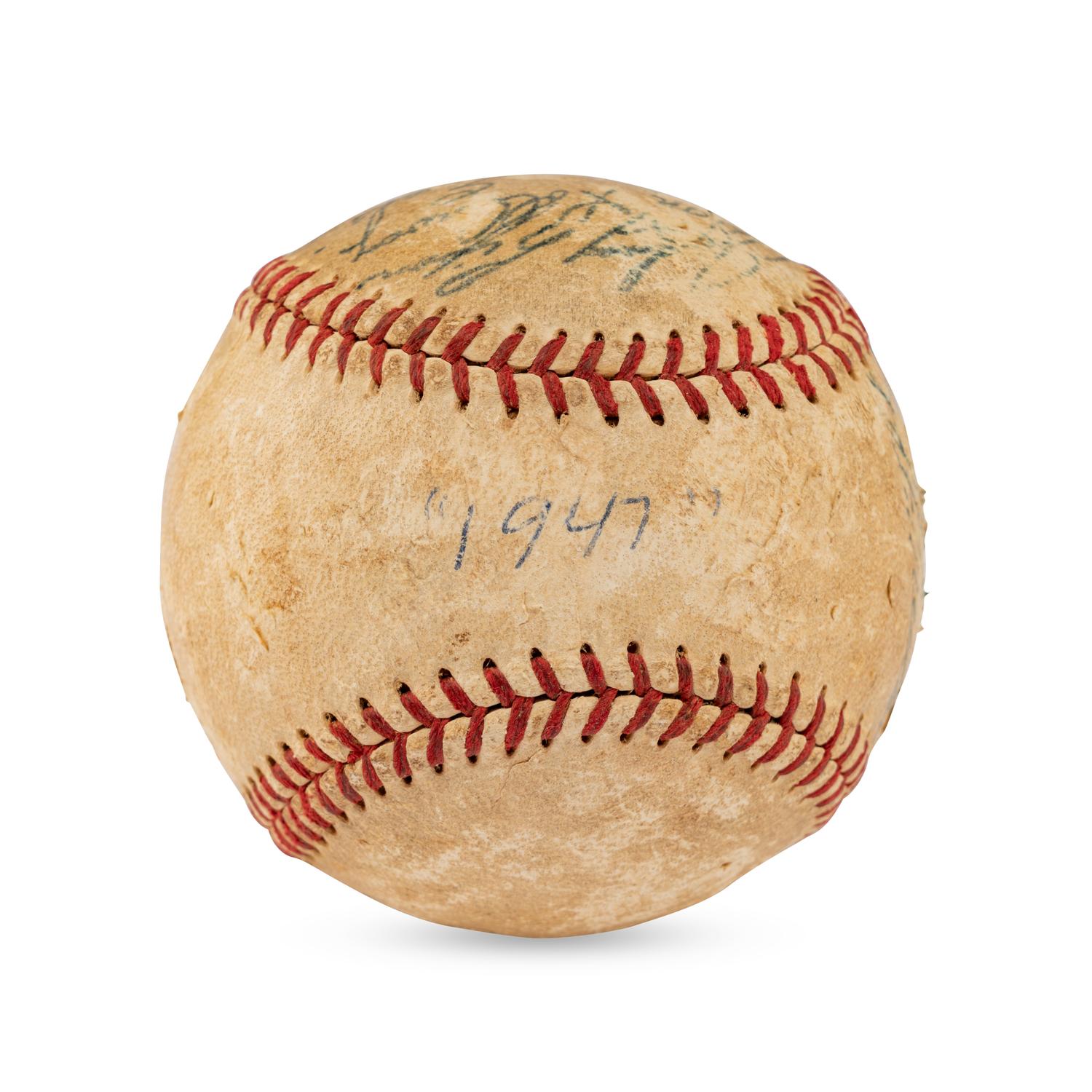 A 1947 Detroit Tigers Team Signed Autograph Baseball