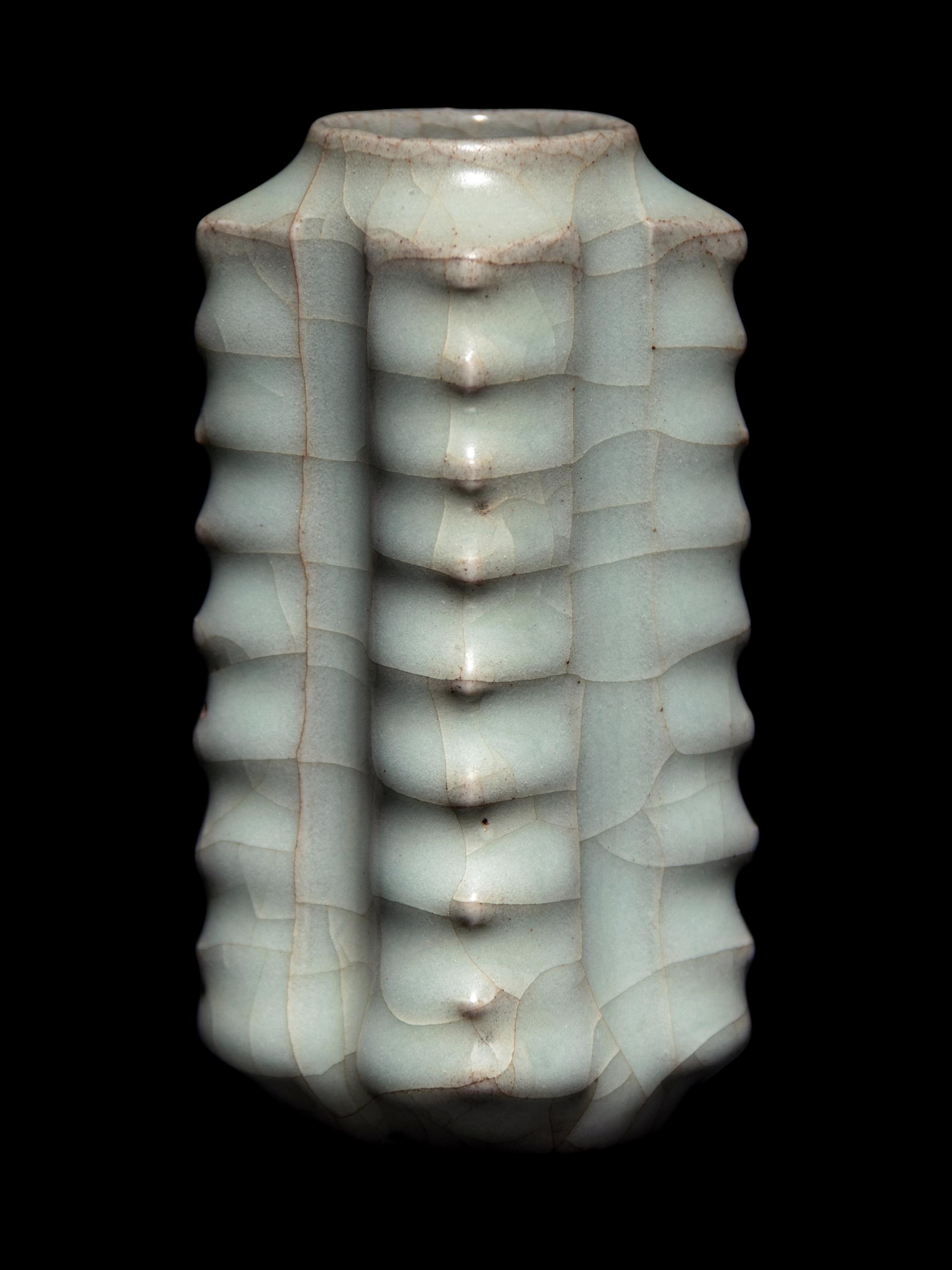A Miniature Guan -Type Porcelain Vase