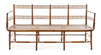 A Regency Walnut Settee Height 31 1/2 x width 66 x depth 23 1/2 inches. — 19TH CENTURY