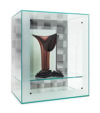 Sydney Cash, (American, b.1941), Untitled (Slump Form in Glass Case), 1993