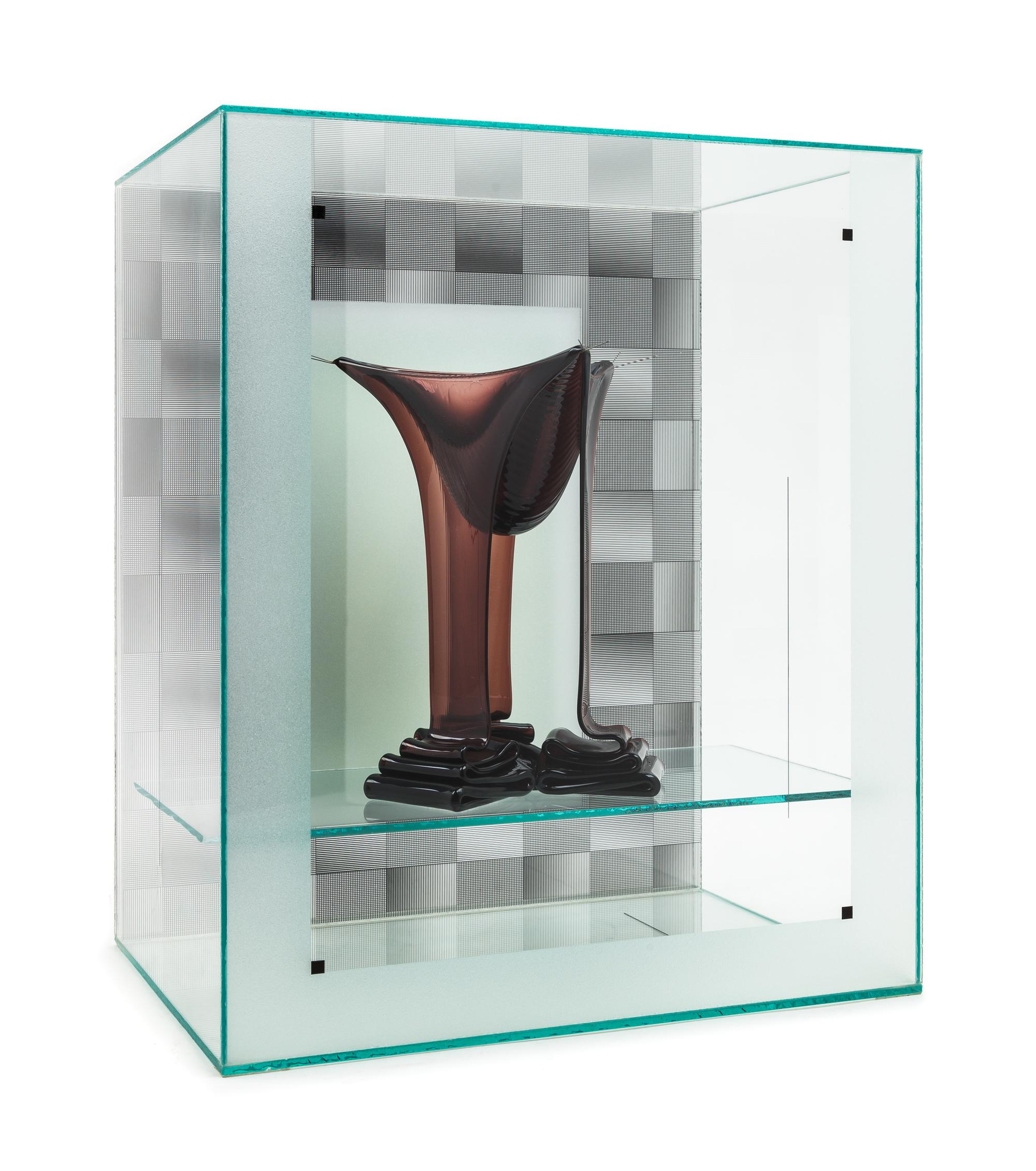 Sydney Cash, (American, b.1941), Untitled (Slump Form in Glass Case), 1993