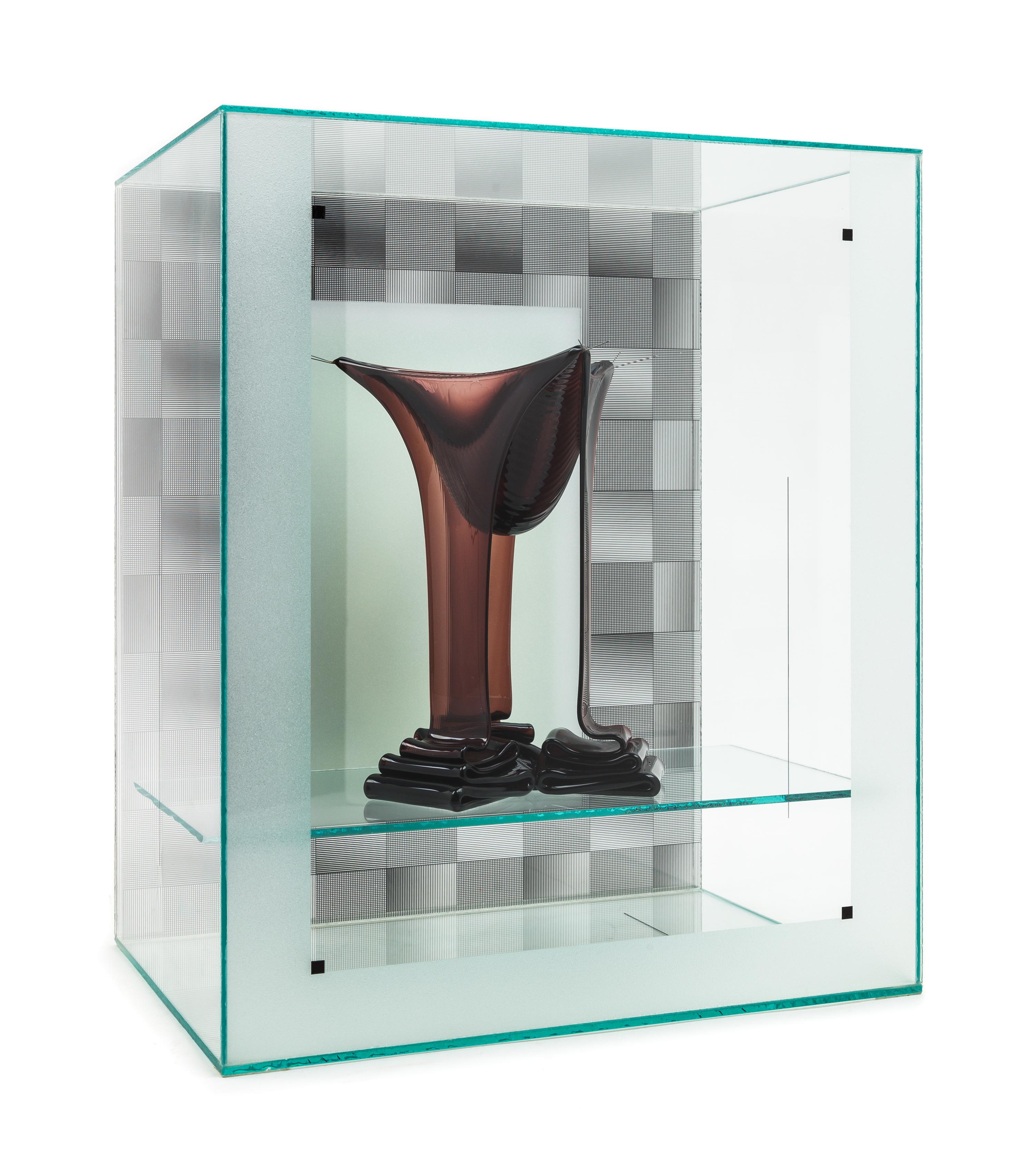 Sydney Cash, (American, b.1941), Untitled (Slump Form in Glass Case), 1993