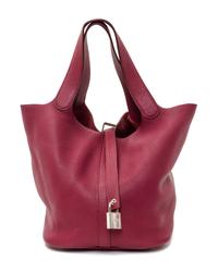 An Hermes Rubis Taurillon Clemence Picotin Lock GM Handbag, 10.5" x 10.5" x 8.5".
