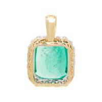 EMERALD AND DIAMOND PENDANT