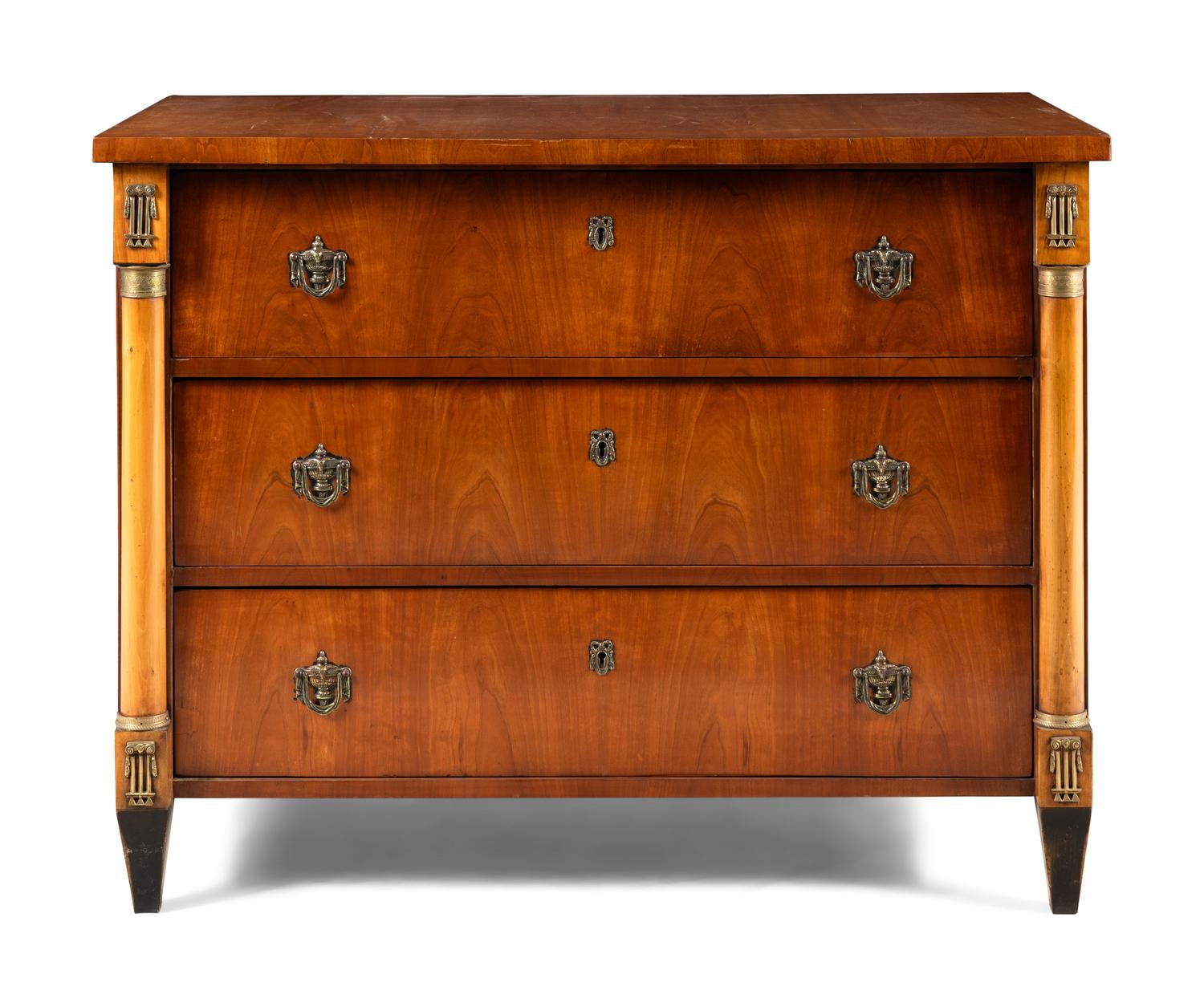 A North European Neoclassical Walnut Commode
