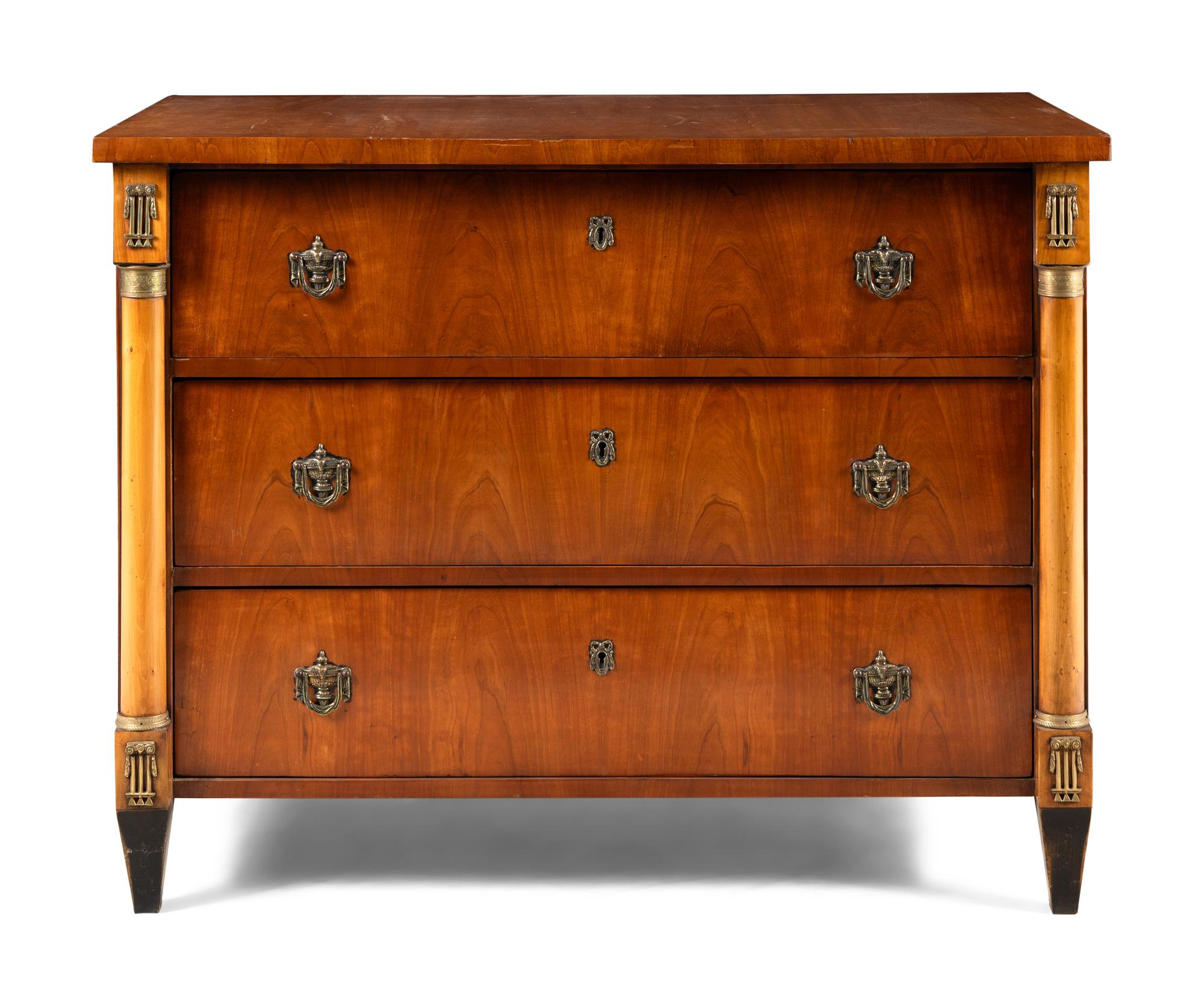A North European Neoclassical Walnut Commode