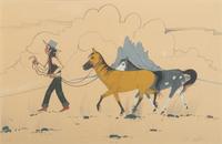 untitled. man with horses