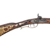 Silver Mounted Full Stock Kentucky Long Rifle Signed "W*L" (William Laudenslager of Snyder County, PA)