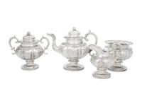 An American Coin Silver Four-Piece Tea Service