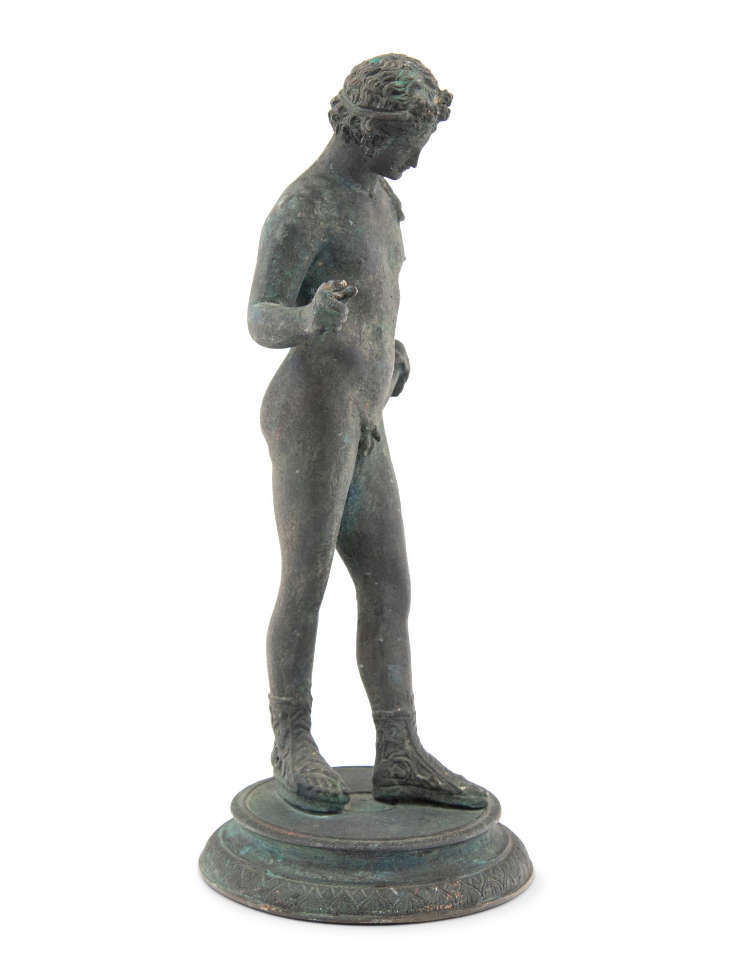 A Grand Tour Bronze Figure of Narcissus