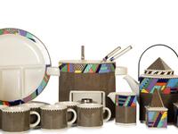 A Rosenthal Porcelain Metropol Partial Fondue Service
