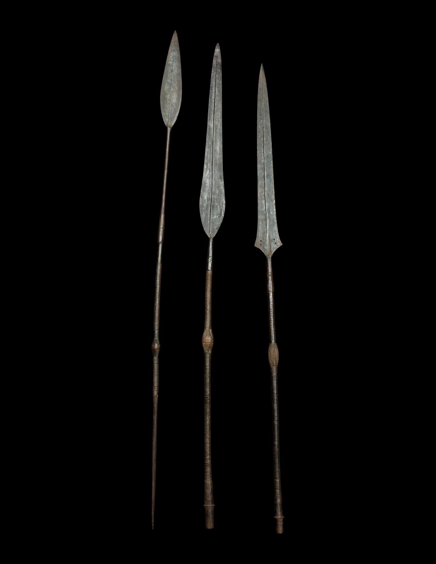 Three Maasai Warrior Spears