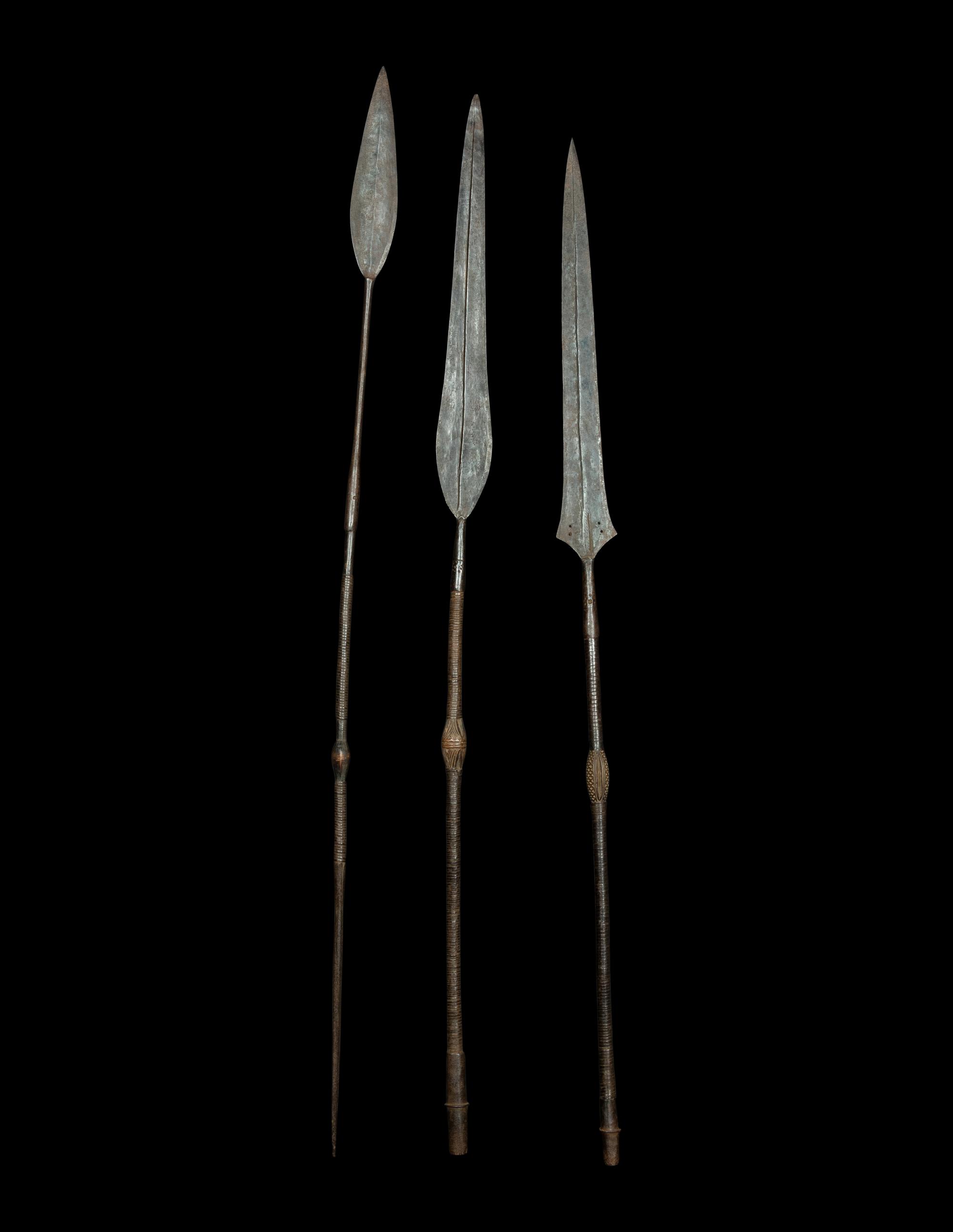 Three Maasai Warrior Spears