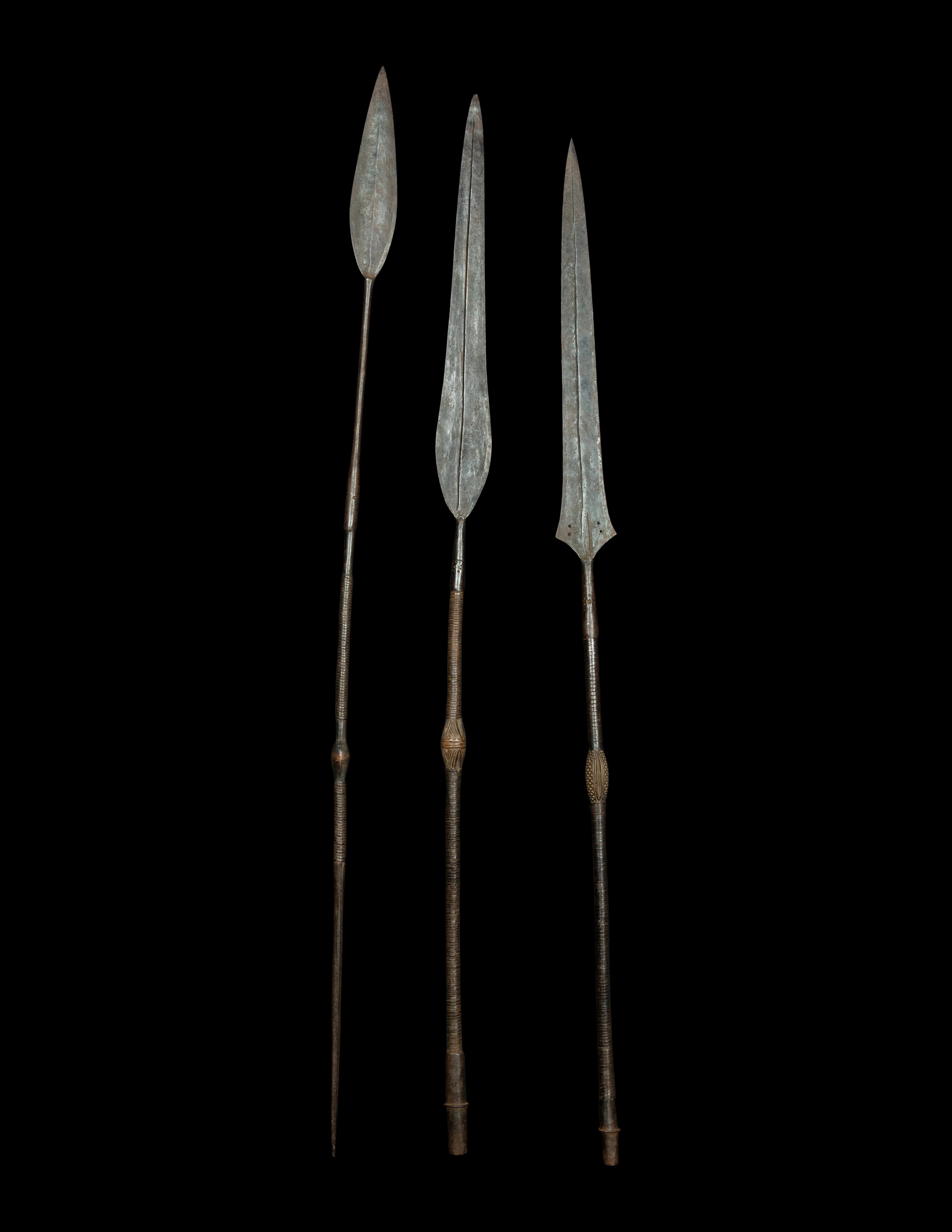 Three Maasai Warrior Spears