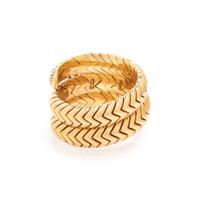 BULGARI, YELLOW GOLD AND DIAMOND 'SPIGA' RING